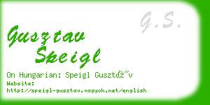 gusztav speigl business card